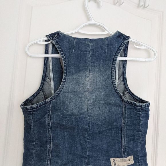 Garcia Denim sleeveless Jean jacket, denim sleeveless vest size Medium @c - Picture 2 of 7